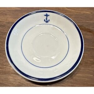 vintage demitasse saucers USN U.S. Navy mess hall, 5 inch, Shenango